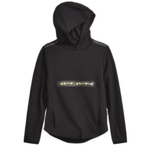 Ocean Current | Men’s Sweatshirt | Size S | Black w/ camo accent zipper pocket